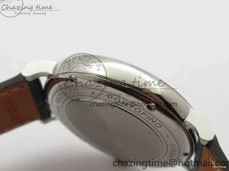 MIROTIME 1224 Portofino 37mm SS V7F 1:1 Best Edition Blue Dial Diamonds Bezel on Blue Leather Strap A Chic 7093